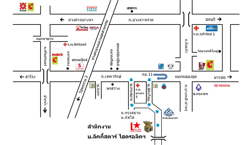 แผนที่บริษัท ลัคกี้สตาร์ ไฮดรอลิค แอนด์ เอ็นยิเนียริ่ง จำกัด สำนักงานใหญ่